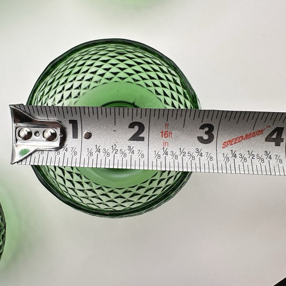 MCM Italian Diamond-Cut LARGE Sized Genie Bottle Decanter & Glasses Set Of 3 - Picture 4 of 9